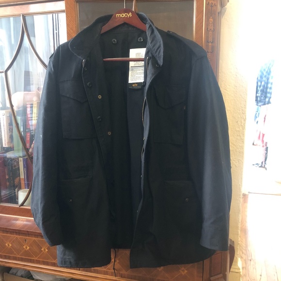 ALPHA IND. M-65 FIELD JACKET, BLACK , XL - Picture 1 of 7